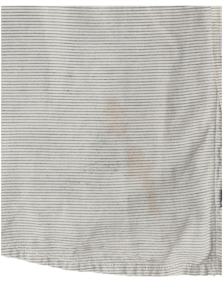 Wrangler Camisa masculina slim cinza médio algodão listrado