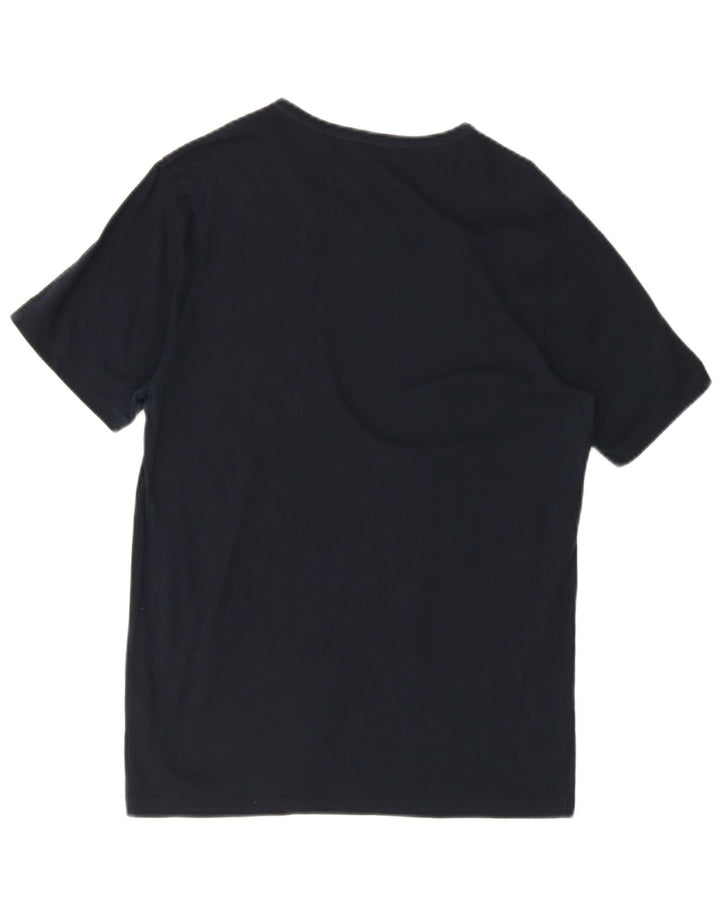 Camiseta masculina Hugo Boss grande algodão azul marinho
