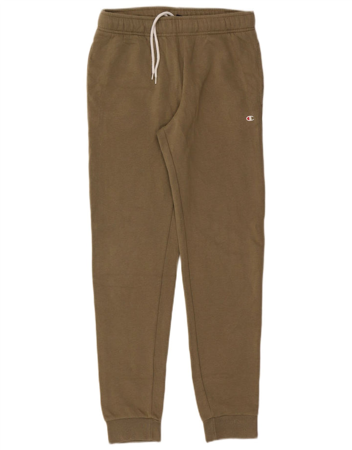 Calça de treino masculina Champion Joggers pequeno algodão cáqui
