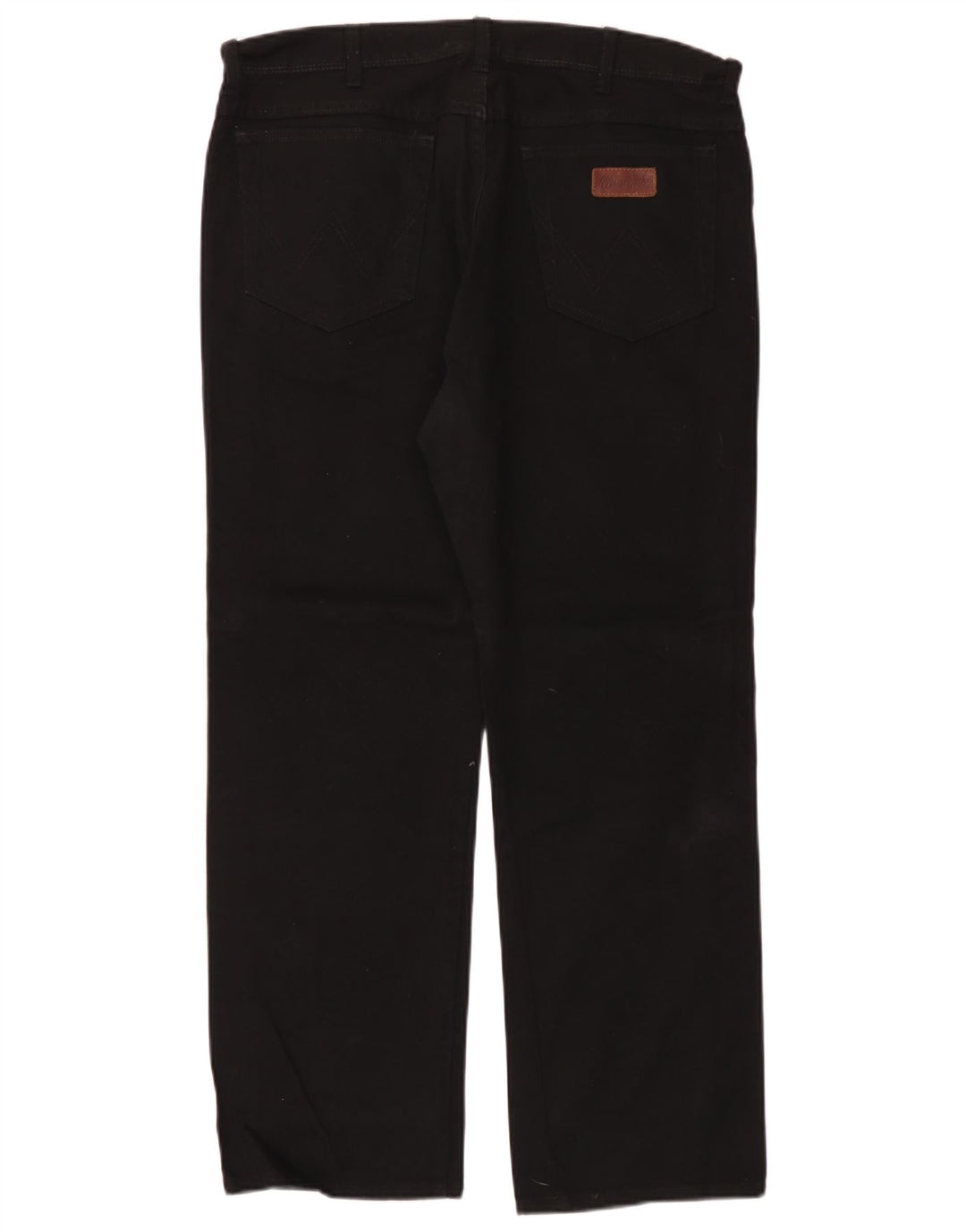 Wrangler Mens Regular Fit Straight Jeans W38 L30 Algodão Preto