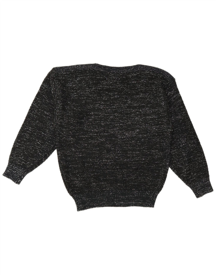 Suéter feminino C&A com gola canoa EU 40 acrílico manchado preto médio