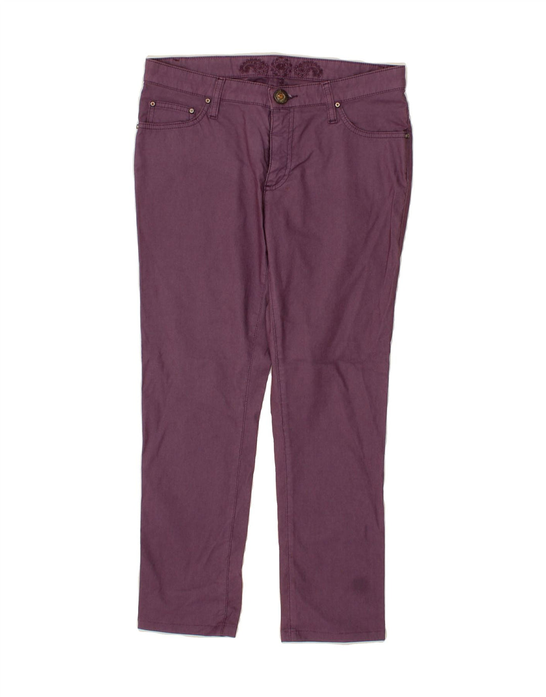 MARLBORO CLASSICS Womens Slim Casual Trousers W31 L26 Purple Cotton Vintage Marlboro Classics and Second-Hand Marlboro Classics from Messina Hembry 