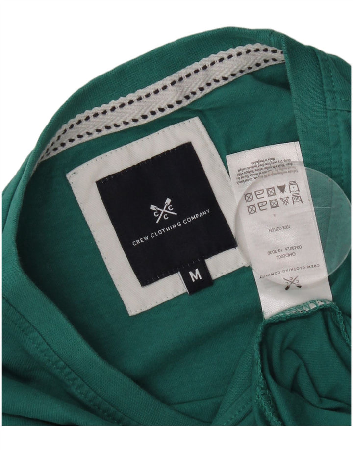 Camiseta masculina Crew Clothing Top algodão verde médio