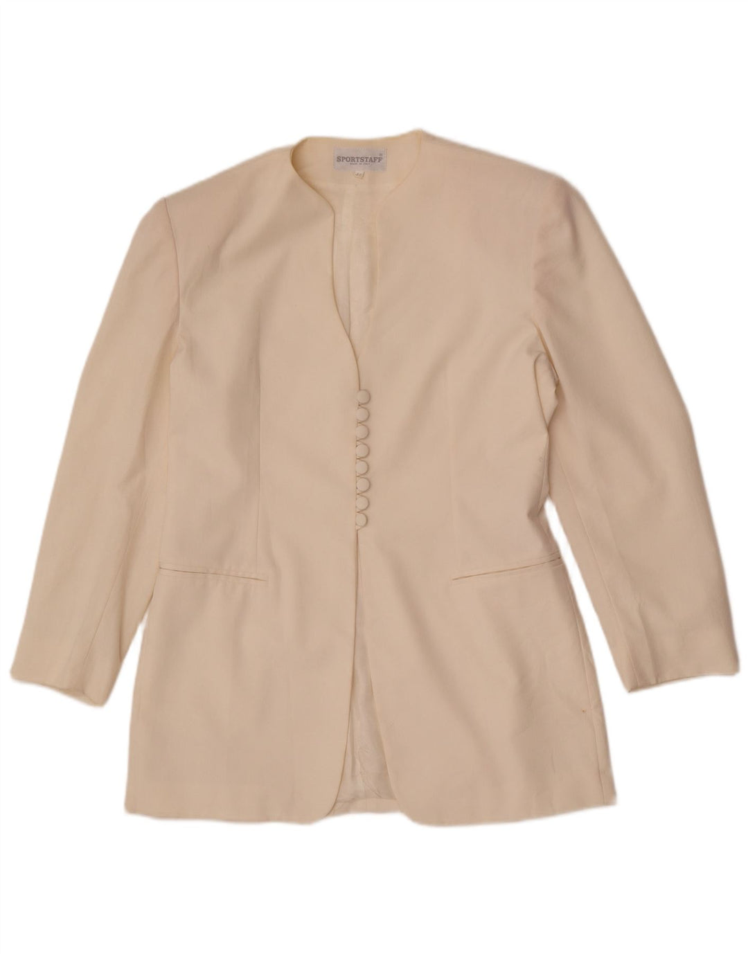 Jaqueta Blazer Feminina Sportstaff IT 46 Grande Poliéster Branco
