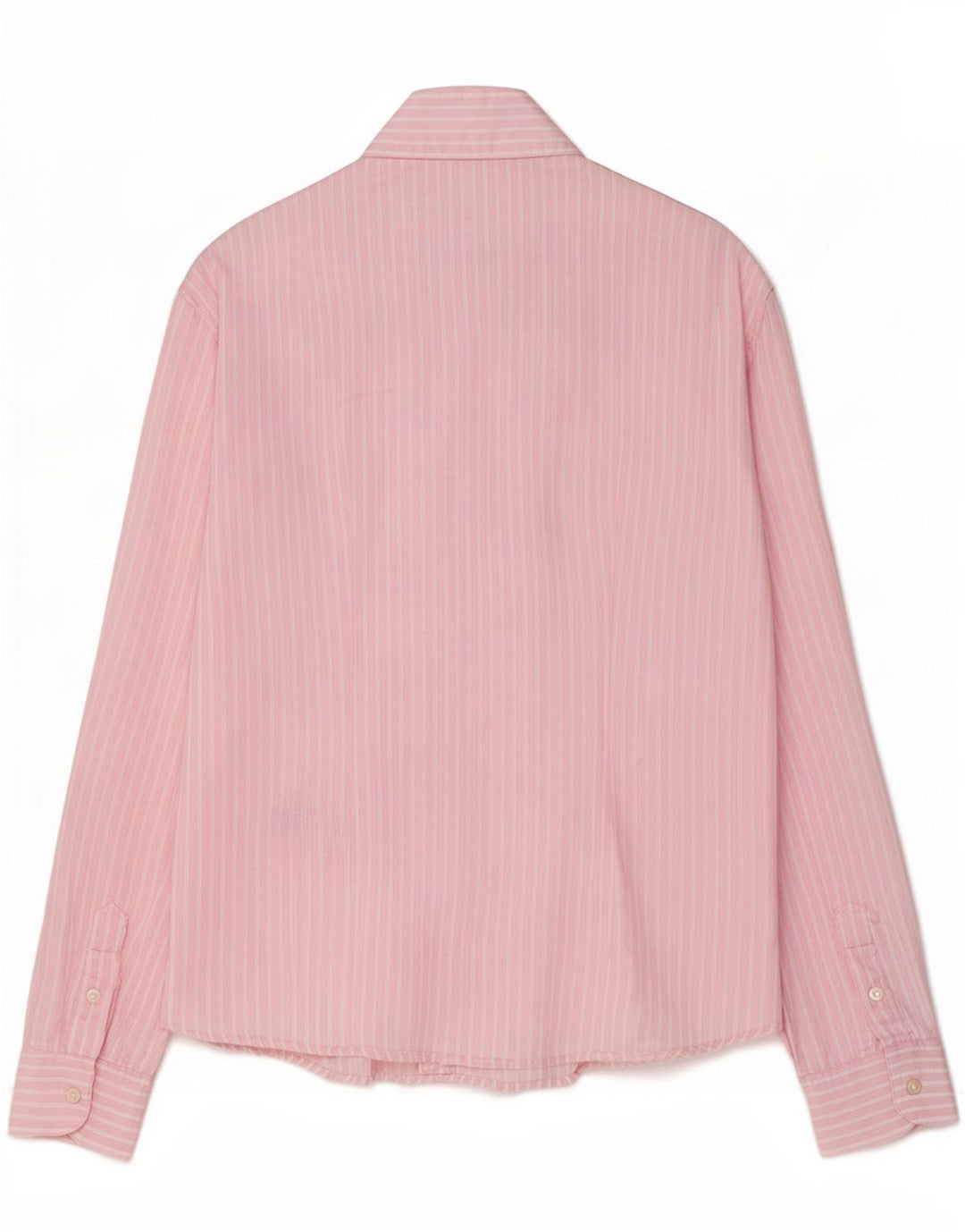 Camisa feminina Massimo Dutti EU 42 grande algodão listrado rosa
