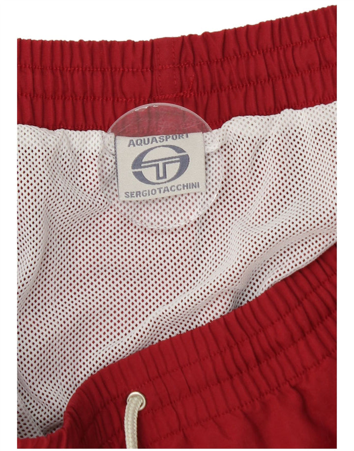 Shorts de natação masculino Sergio Tacchini 2XL vermelho colorblock poliamida