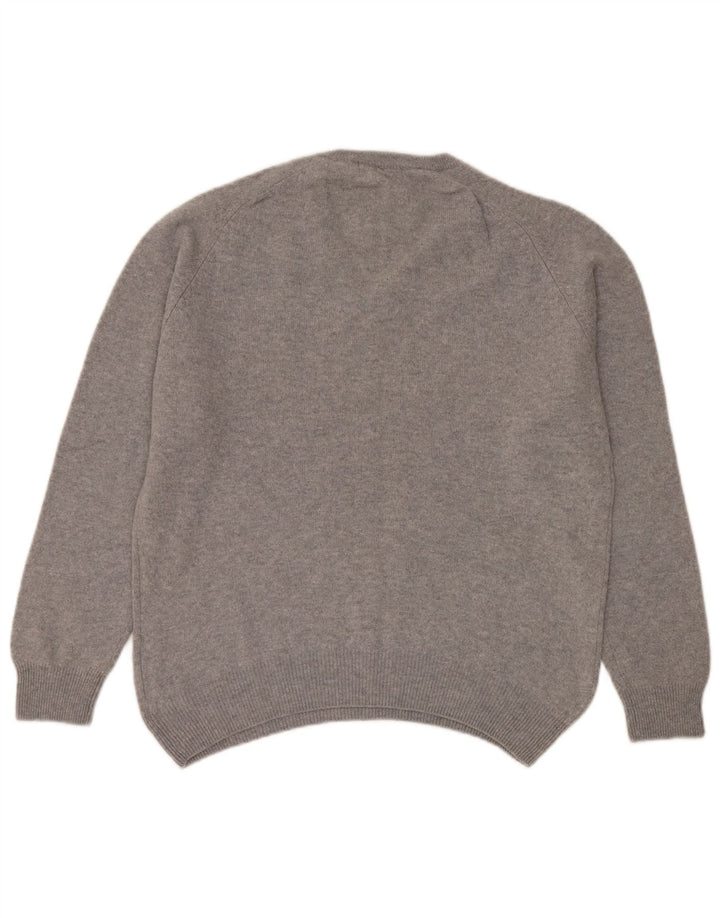 Suéter feminino Marks & Spencer Blue Harbor com decote em V Reino Unido 14 cinza médio