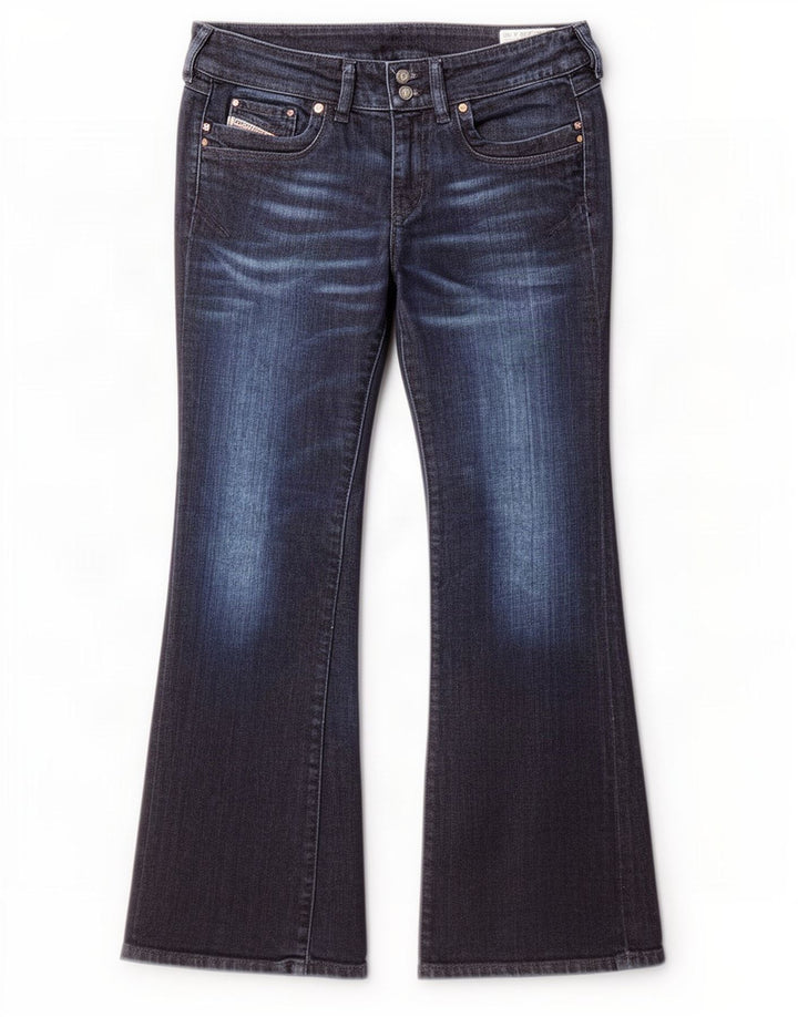 Diesel feminino Ronhar Bootcut jeans W29 L30 azul marinho algodão