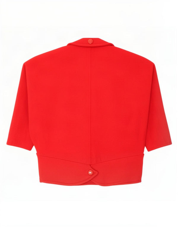 Sobretudo feminino vintage manga 3/4 Batwing UK 18 XL vermelho