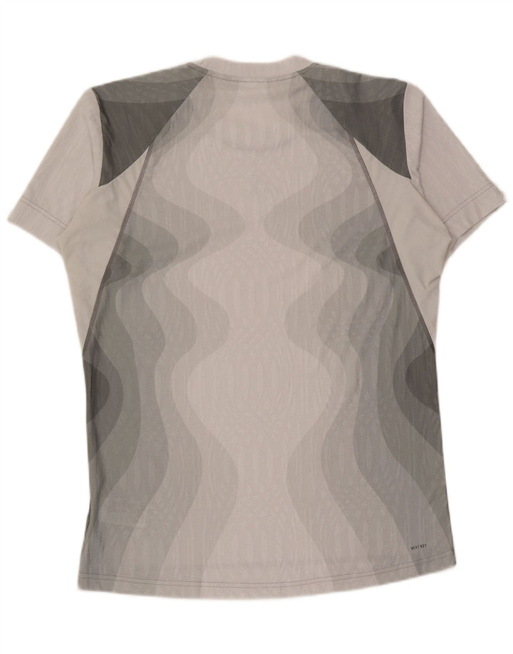 Camiseta Adidas Masculina Aeroready Graphic Top Grande Cinza Tie Dye Poliéster