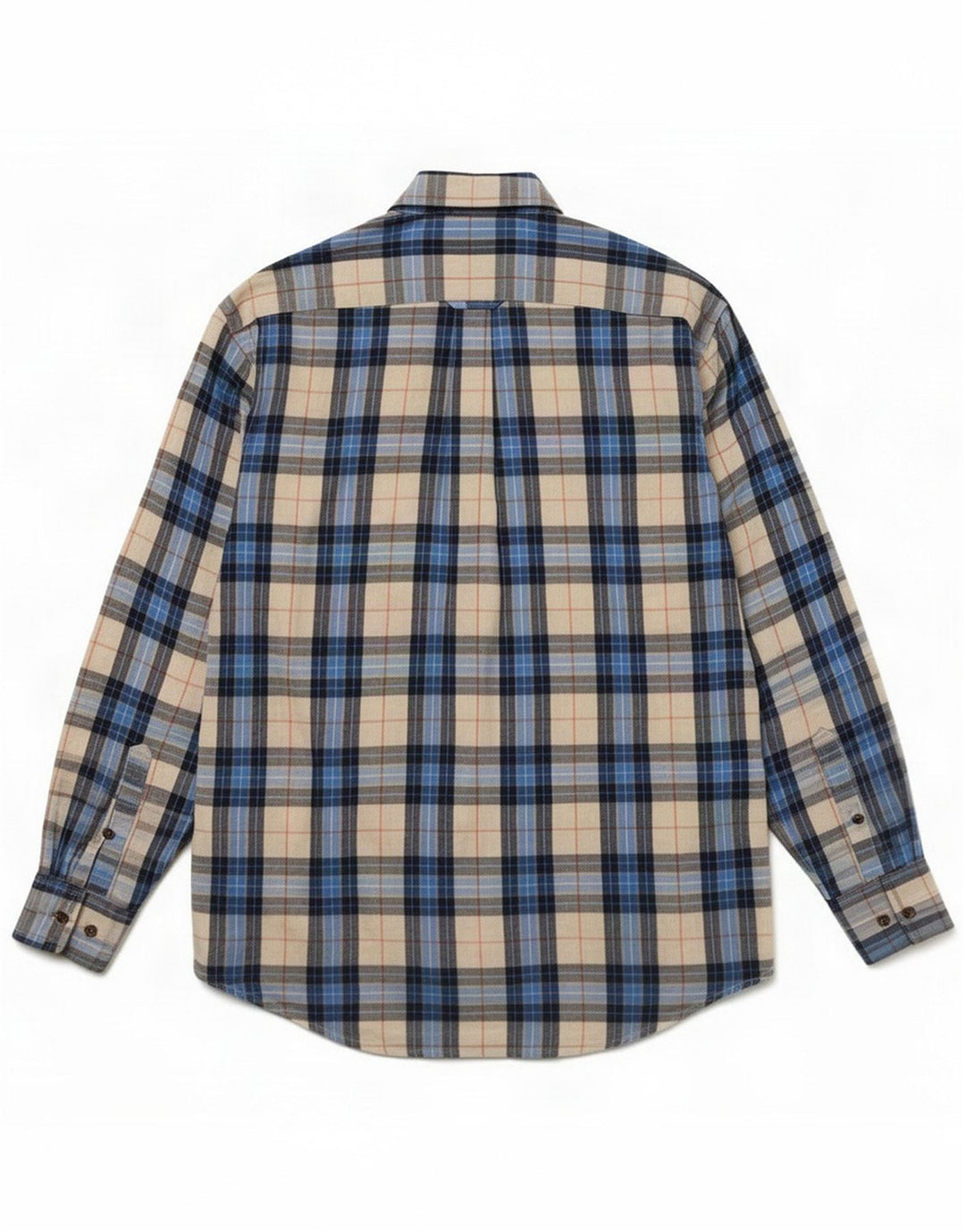Camisa masculina Izod de algodão xadrez azul médio
