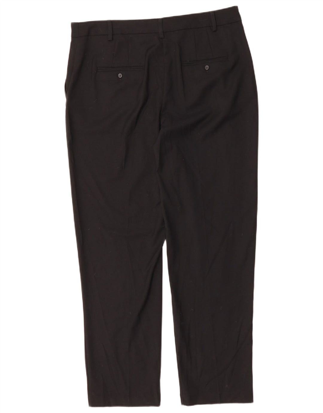 Calça Chino Feminina Relaxada MARKS & SPENCER Reino Unido 14 Grande W36 L30 Preta