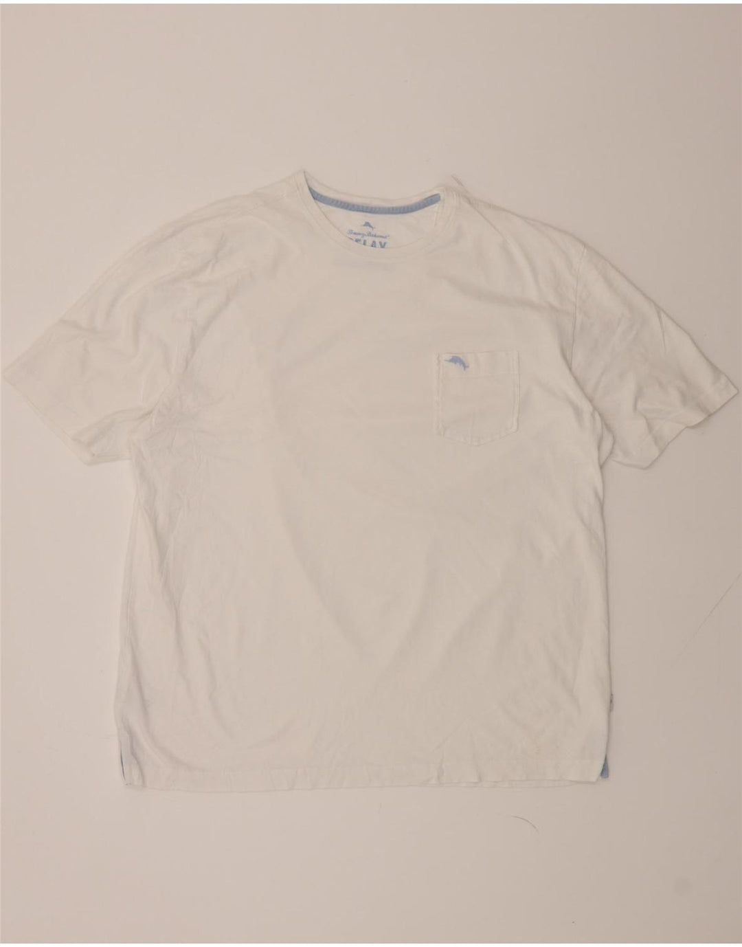 TOMMY BAHAMA Mens Relaxed T-Shirt Top XL Off White Cotton Vintage Tommy Bahama and Second-Hand Tommy Bahama from Messina Hembry 