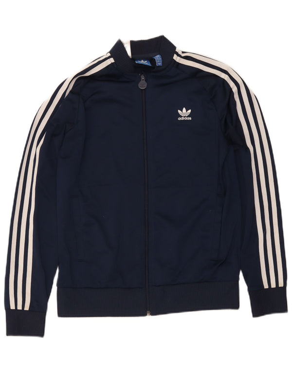 Casaco de treino Adidas menino 13-14 anos azul marinho poliéster