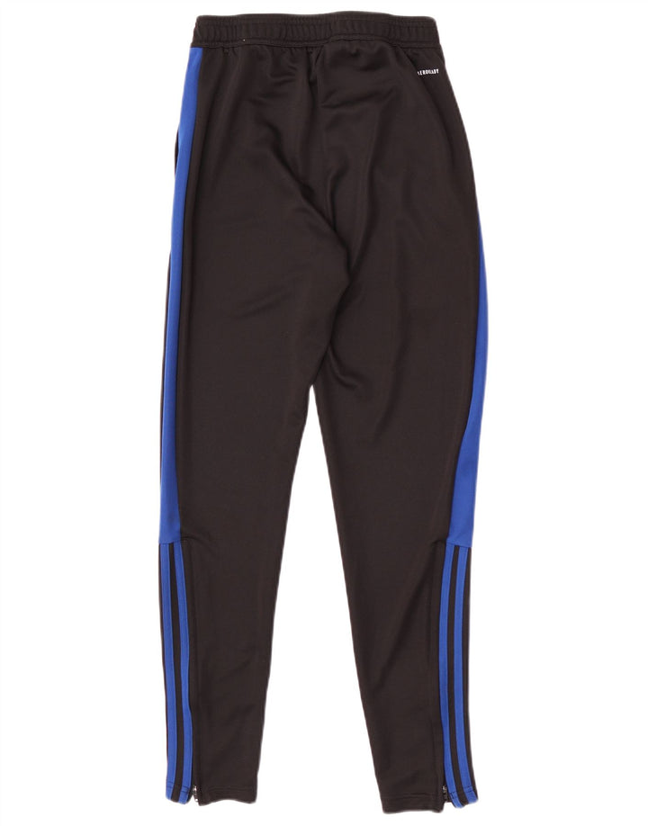 Calça de treino masculina Adidas Aeroready pequena preta colorblock poliéster