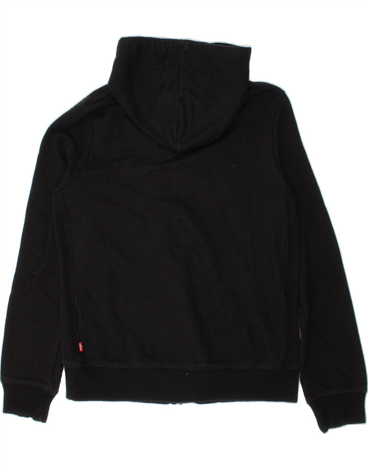 LEVI'S Girls Graphic Zip Hoodie Sweater 13-14 Years Black Cotton Vintage Levi's and Second-Hand Levi's from Messina Hembry 