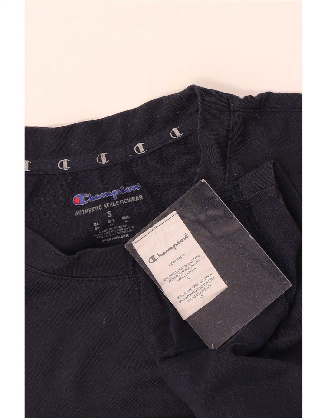 Camiseta masculina Champion manga curta regular fit top pequeno azul marinho