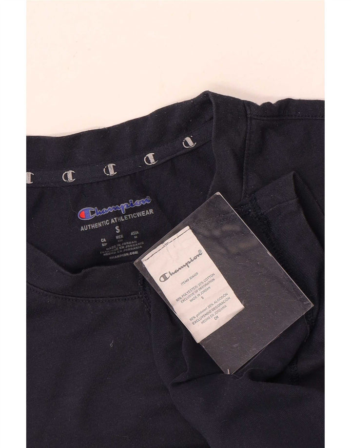 Camiseta masculina Champion manga curta regular fit top pequeno azul marinho