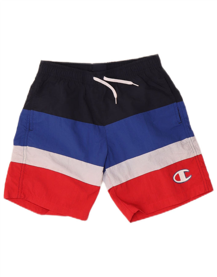 Shorts de natação Champion para meninos 11-12 anos grande bloco colorido multicolorido