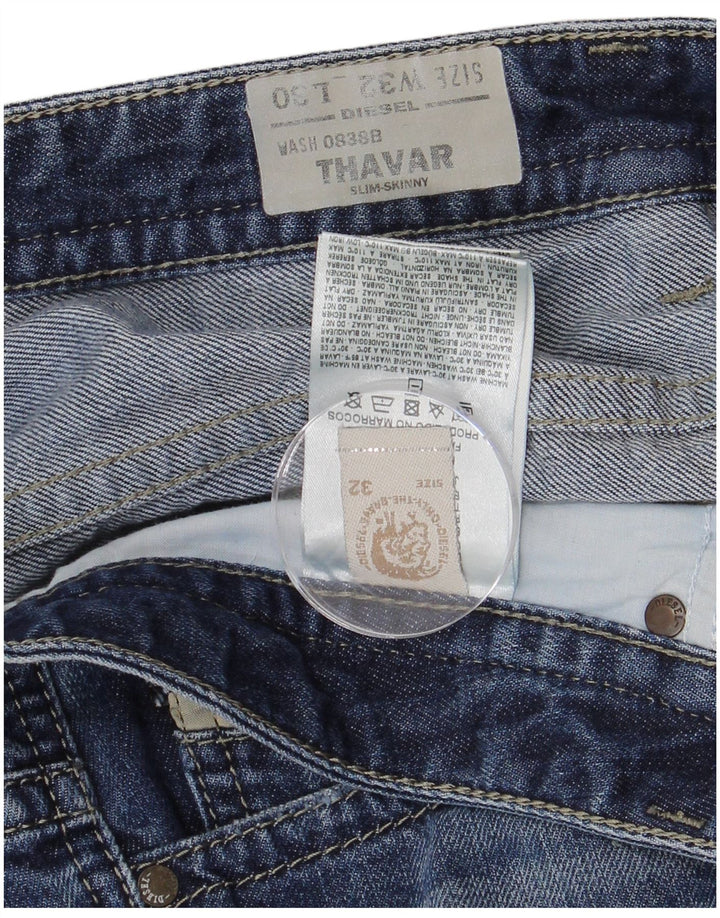 Diesel Masculino Thavar Slim Skinny Jeans W32 L30 Azul Algodão