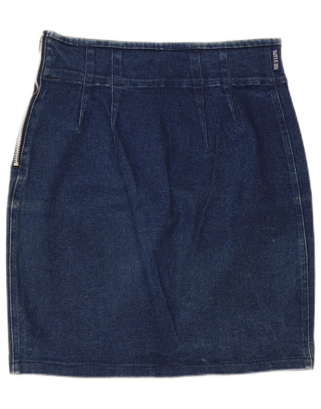 Saia jeans feminina Kappa W26 pequena azul