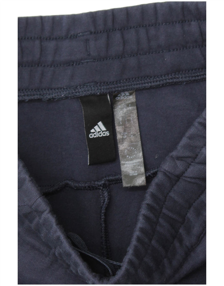 Calça de treino masculina Adidas pequena azul marinho colorblock