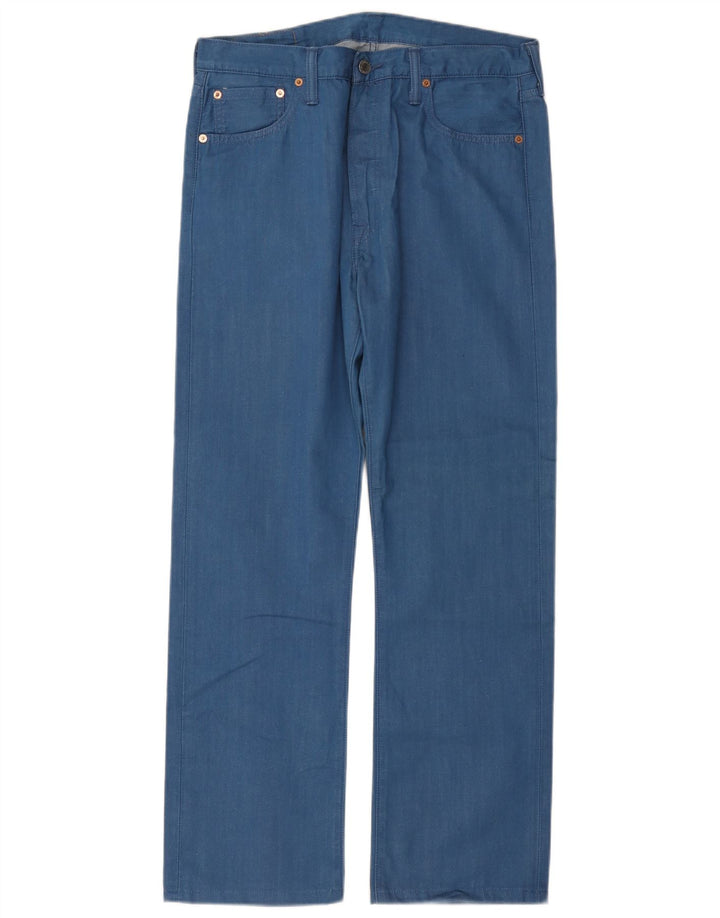 Levi's Masculino 501 Straight Jeans W34 L30 Azul Algodão