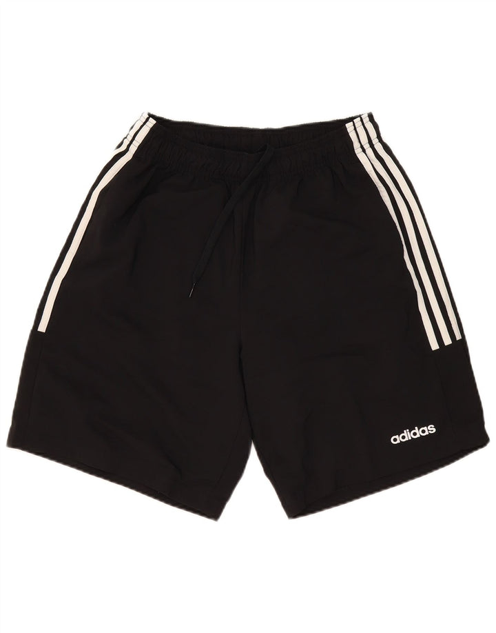 Shorts esportivos masculinos Adidas médio preto poliéster