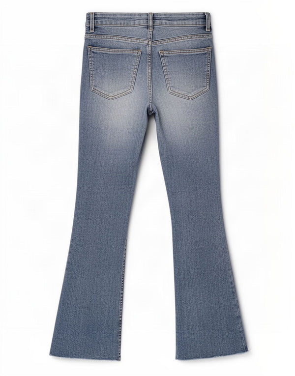 Zara Calça Jeans Feminina Flared EU 40 Médio W30 L26 Azul
