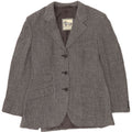 Jaqueta blazer feminina Norton & Wilson com 3 botões Reino Unido 12 espinha de peixe cinza médio