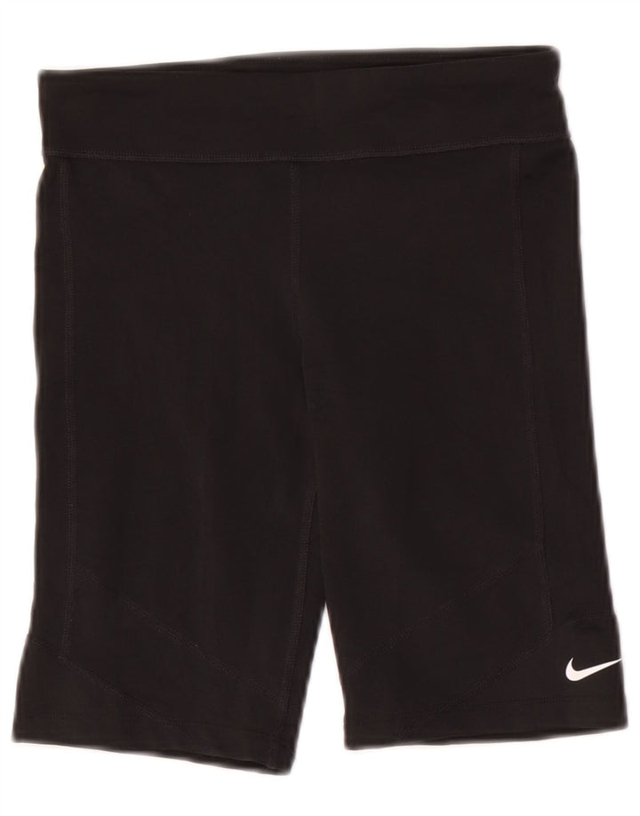 Shorts esportivos femininos Nike 10-11 anos médio preto poliéster