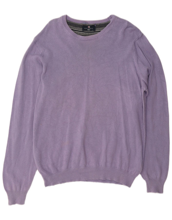 Suéter masculino Marks & Spencer Blue Harbor Boat Neck Jumper grande roxo