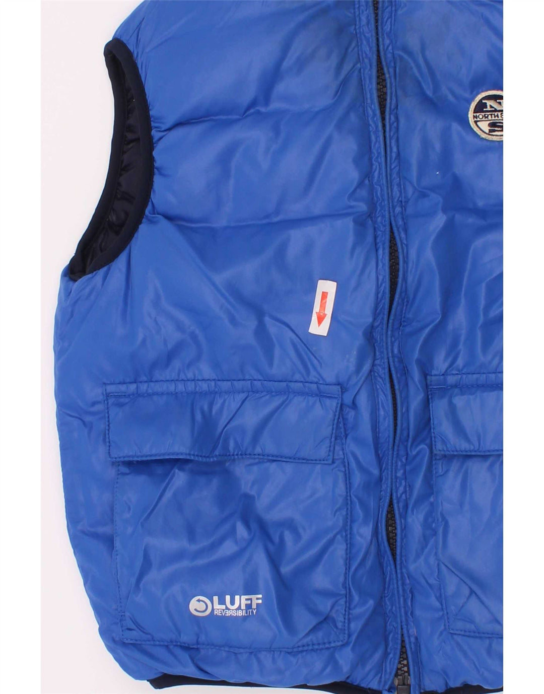Colete acolchoado reversível North Sails Boys 3-4 anos azul marinho poliéster