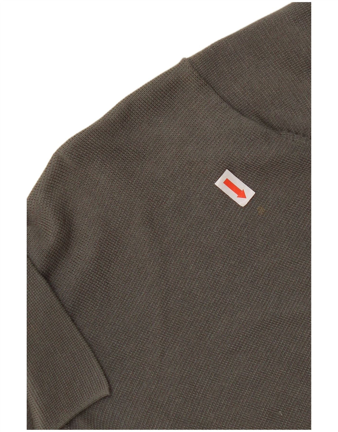 Suéter masculino Massimo Dutti de manga curta com gola polo e algodão cinza médio