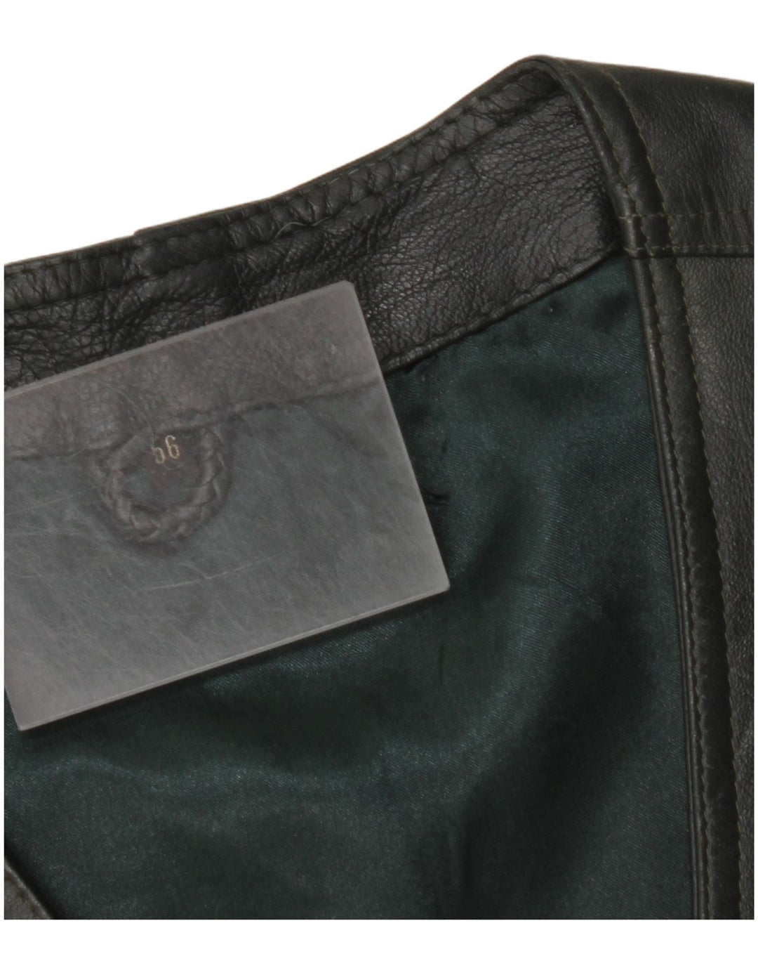 Colete de couro masculino VINTAGE IT 56 2XL couro cáqui