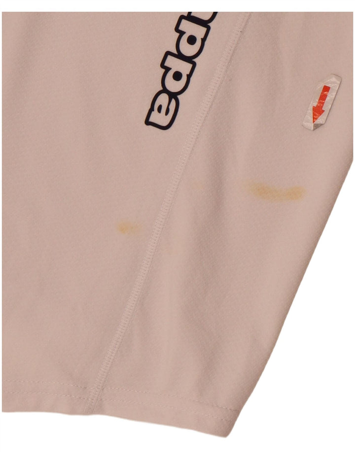 Camisa polo masculina Kappa gráfica grande branca