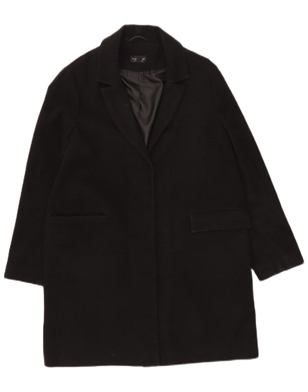 Sobretudo aberto feminino Topshop UK 10 poliéster preto pequeno