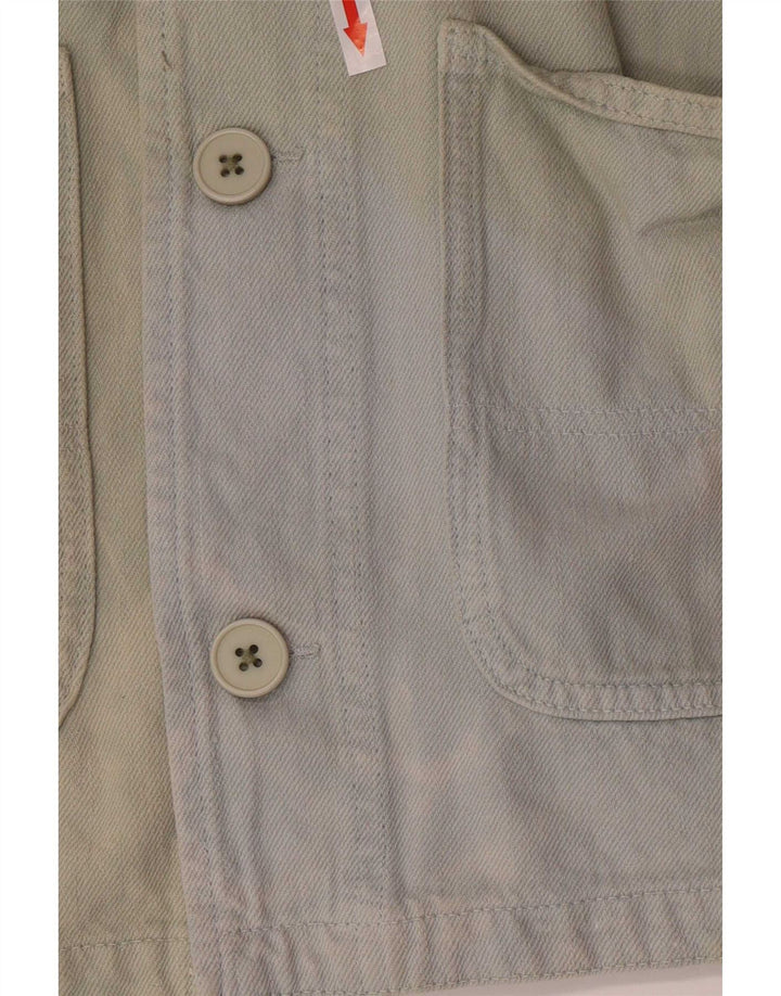 Jaqueta utilitária masculina Zara UK 38 algodão verde médio