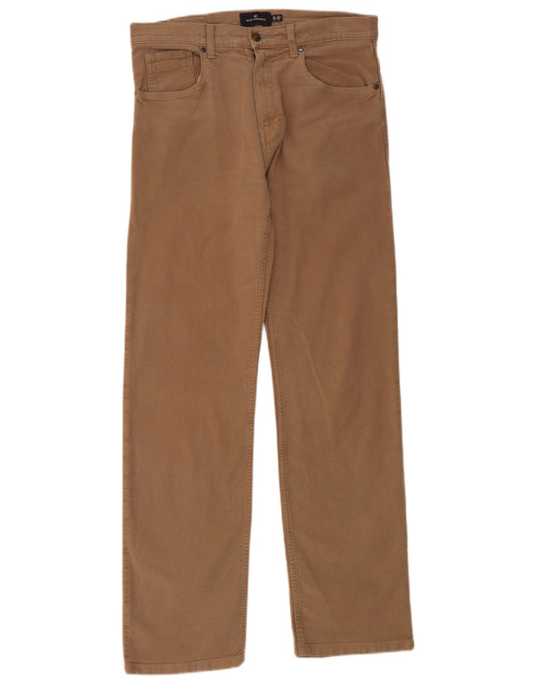 Calça casual reta masculina Marks & Spencer Blue Harbor W32 L33 bege