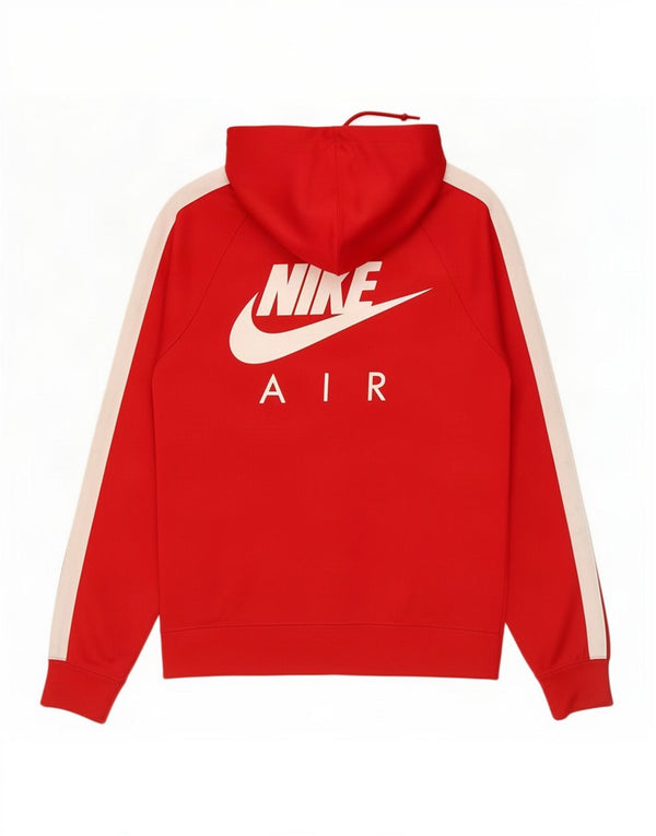 Suéter Nike masculino com capuz e zíper gráfico pequeno colorido vermelho poliéster