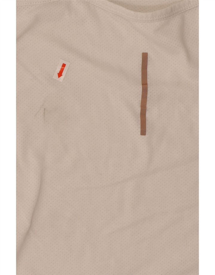 Nike Womens Dri Fit Vest Top UK 14 Grande Off White Poliéster