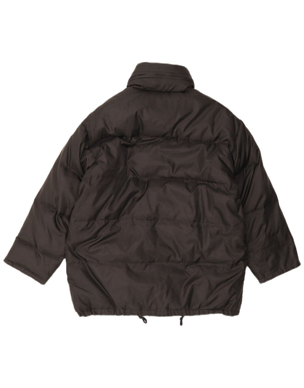 Casaco acolchoado oversized feminino vintage UK 6 XS preto nylon