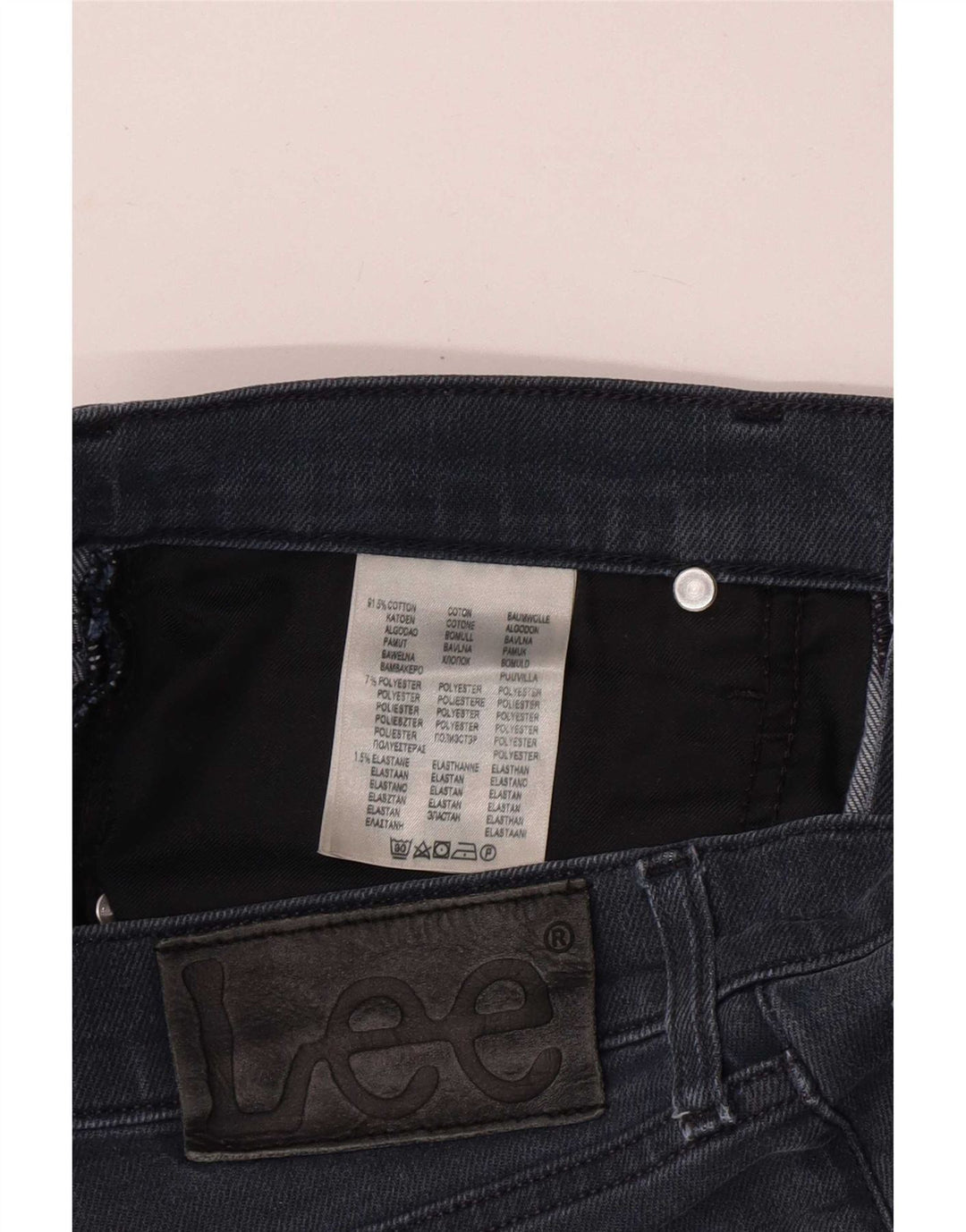 Lee Womens Tapered Slim Jeans W31 L30 Azul Algodão