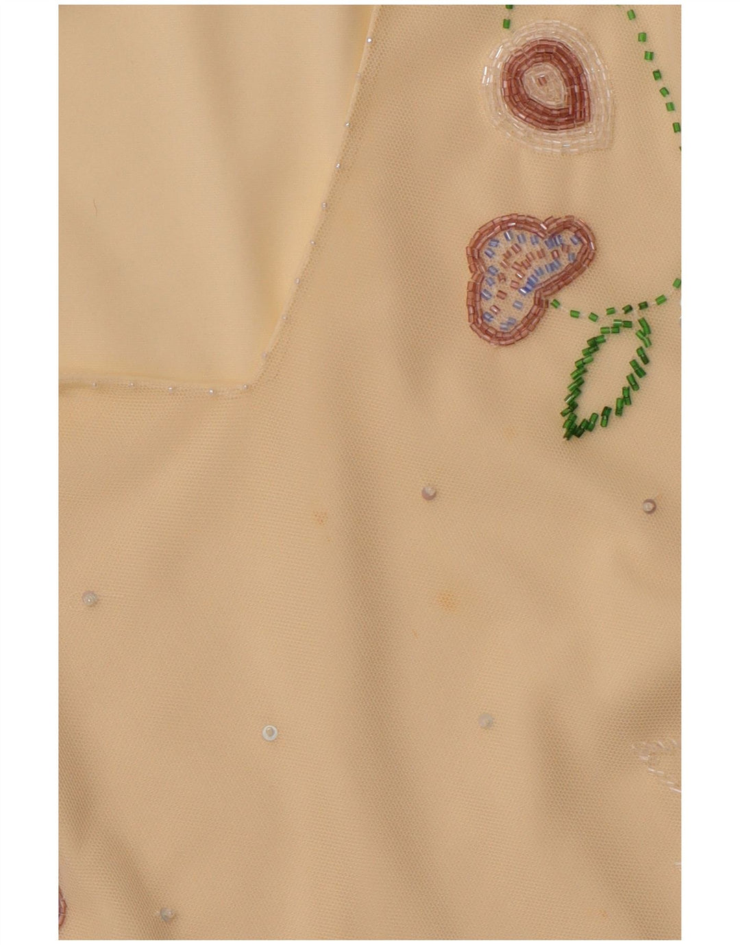 Blusa feminina COAST transparente e transparente Reino Unido 16 grande poliéster amarelo