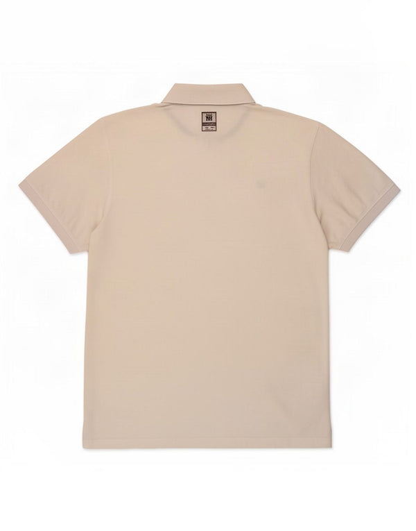 Camisa polo masculina XL de algodão branco da Crew Clothing