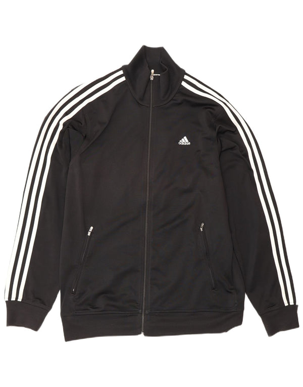 Adidas Mens Tracksuit Top Jacket UK 38/40 Médio Preto Poliéster