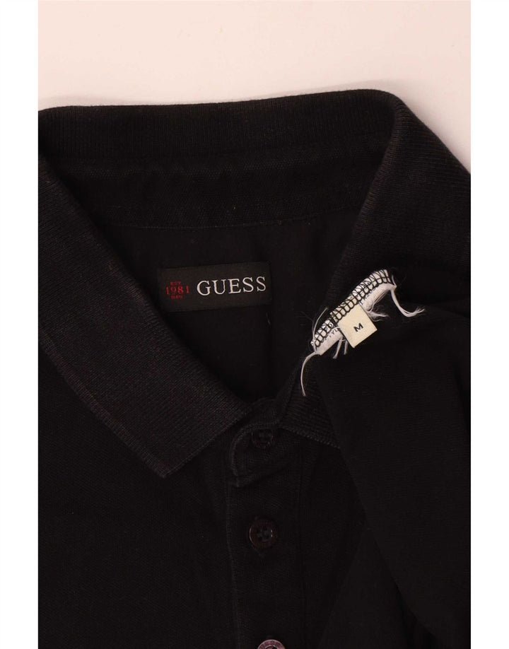 Camisa polo masculina Guess de algodão preto médio
