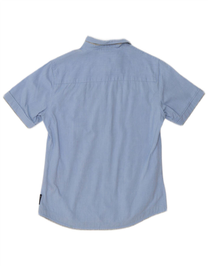 Camisa Armani Junior Menino Manga Curta 12-13 Anos Azul Algodão