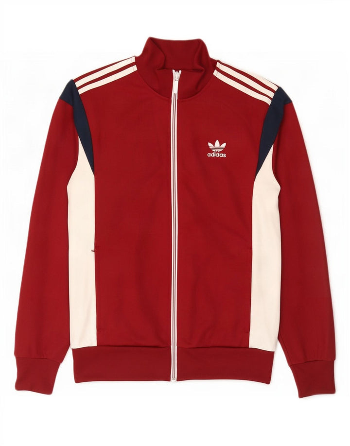 Jaqueta Adidas Masculina Treino Top Médio Borgonha Colorblock