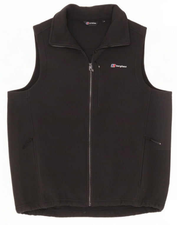 Colete masculino de lã Berghaus UK 42 XL algodão preto